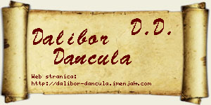 Dalibor Dančula vizit kartica